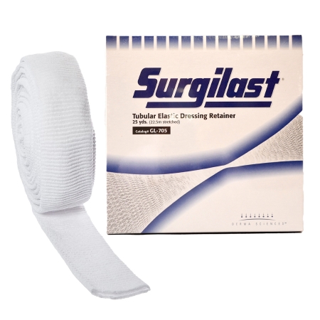 Bandage Elastic Tubular Elastic Net Retainer Dressing Surgilast® Tubular Elastic 25 Yard Size 5 White Small Head / Shoulder / Thigh NonSterile by Integra LifeSciences Derma Sciences  ID GL705